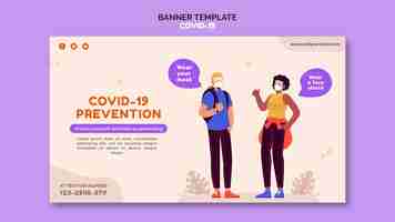 Free PSD covid 19 banner template