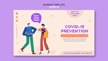 Free PSD covid 19 banner template