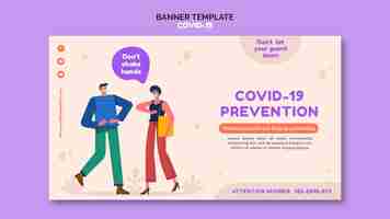 Free PSD covid 19 banner template