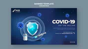 Free PSD covid 19 banner template