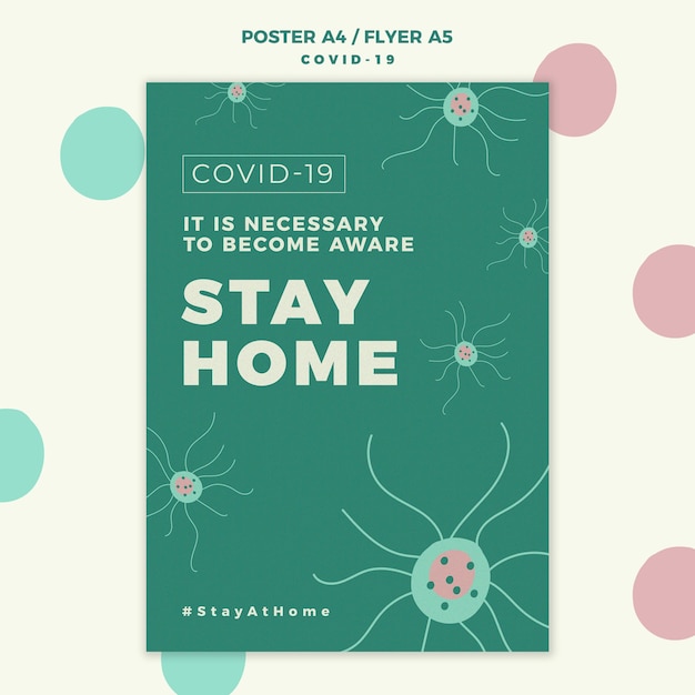 無料PSD covid-19チラシテンプレート