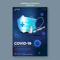 Free PSD covid 19 poster template