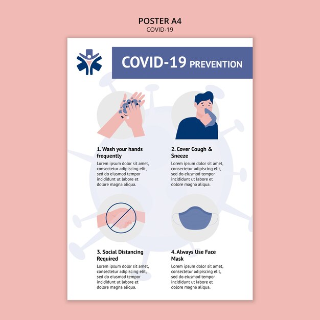 Covid-19 шаблон рекламного плаката