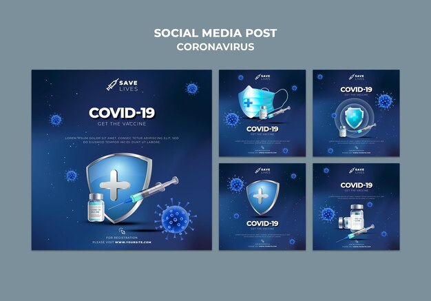 Covid 19 소셜 미디어 게시물