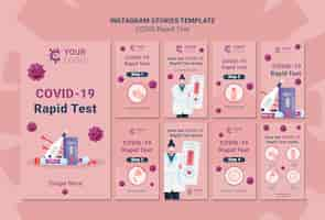 무료 PSD covid rapid test 소셜 미디어 스토리