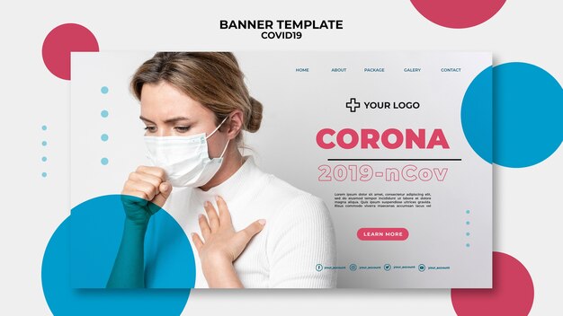 Covid19 concept banner template