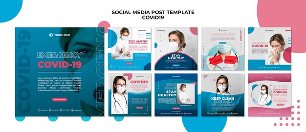 Covid19 social media post  template