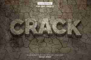 Free PSD crack text effect