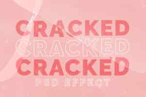 PSD gratuito mockup di effetto psd in vetro rotto con sfondo rosa