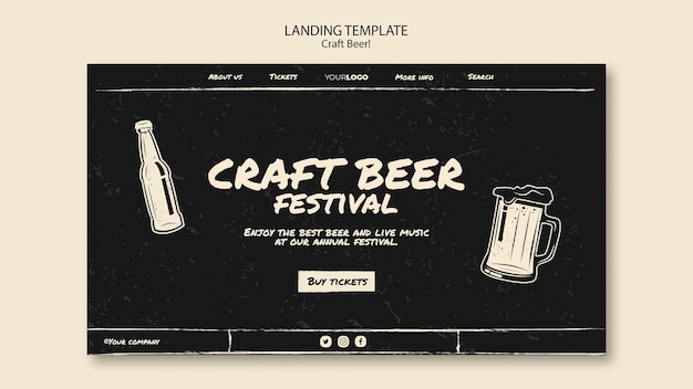 Craft beer landing page template