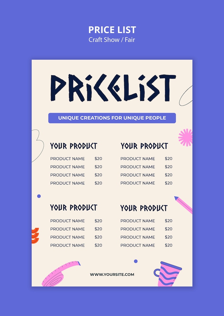Free PSD craft show template design
