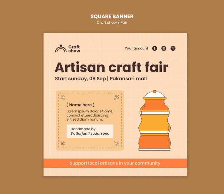 Free PSD craft show template design