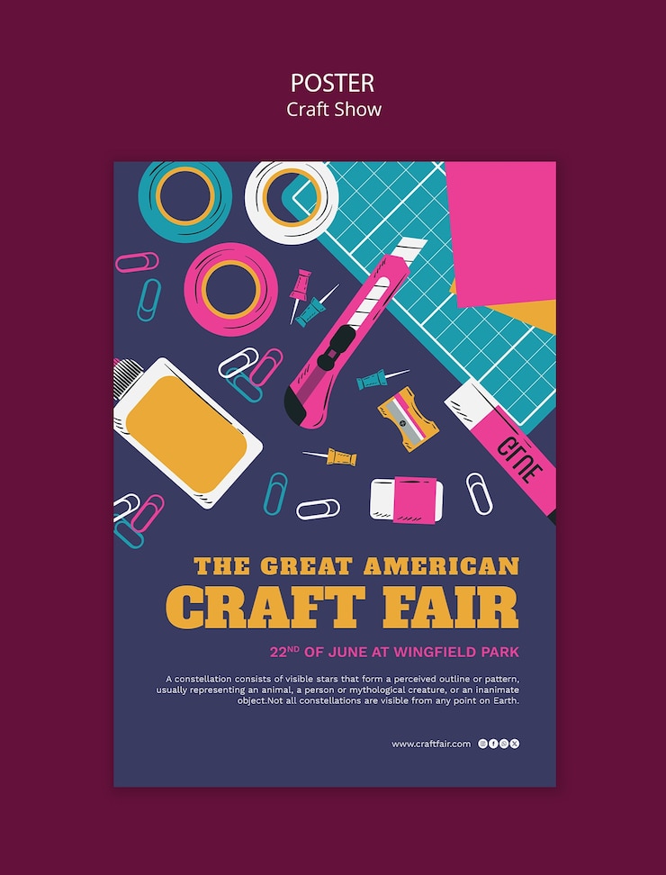 Free PSD craft show template design