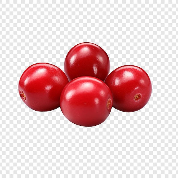 Free PSD cranberry isolated on transparent background