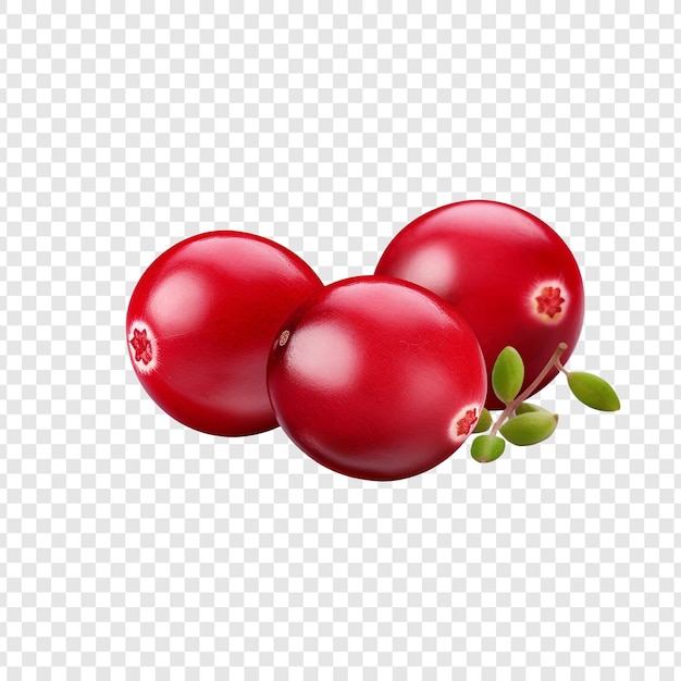 Free PSD cranberry isolated on transparent background