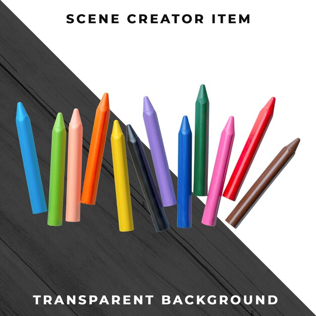 crayons Object transparent PSD