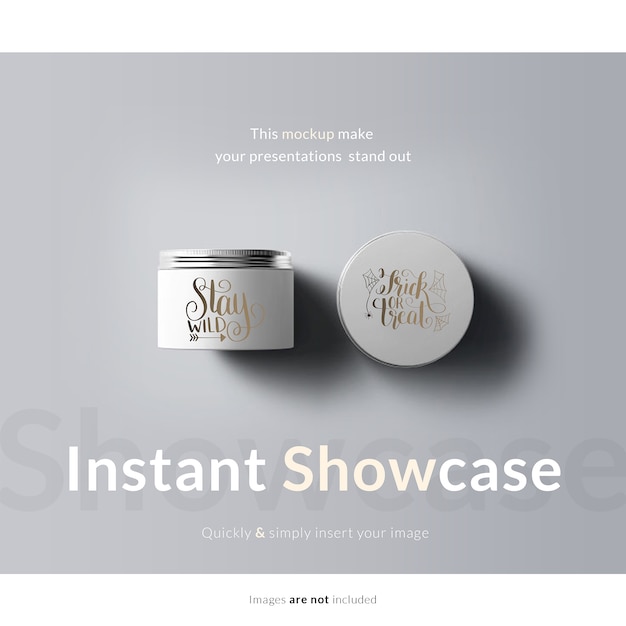 Free PSD cream packaging mock up