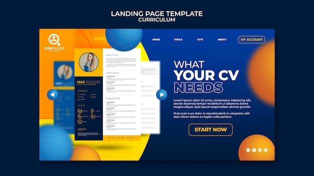 Create perfect curriculum landing page