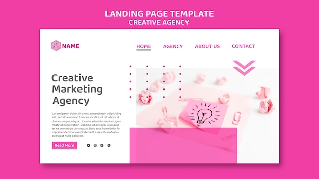 Creative agency landing page template