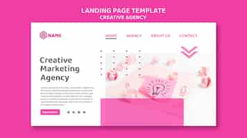 無料PSD クリエイティブ制作会社のランディングページテンプレート