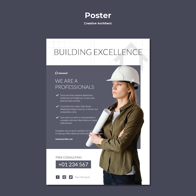 Creative architect poster