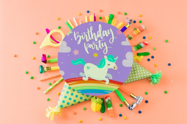 Download Free Psd Creative Birthday Mockup