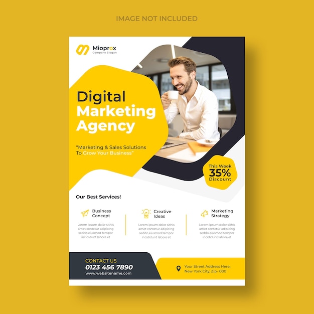 Creative business flyer or poster design template