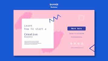 無料PSD クリエイティブビジネス横バナー
