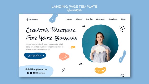 Creative business landing page