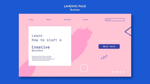 Creative business landing page