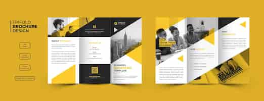 Free PSD creative business trifold brochure template