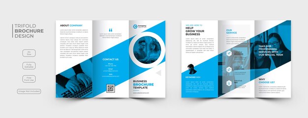 Creative business trifold brochure template