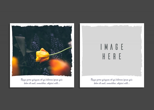 Creative card template with image