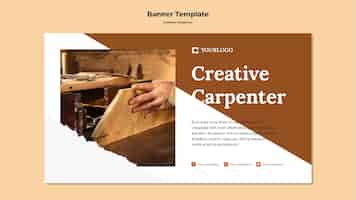 Free PSD creative carpenter banner template