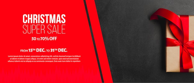 Creative christmas sales banner template