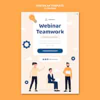 Free PSD creative co-working poster template