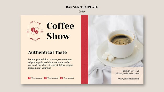 Creative coffee shop banner template