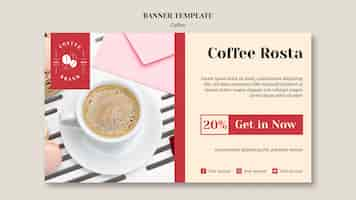 Free PSD creative coffee shop banner