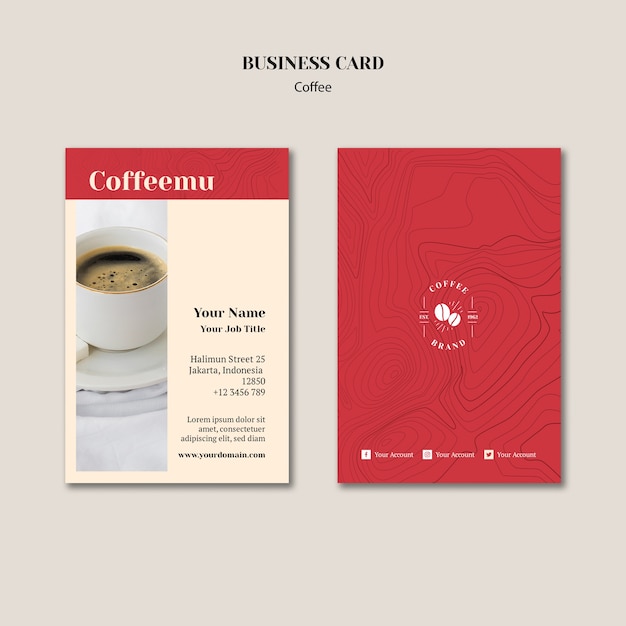 Creative coffee shop business card