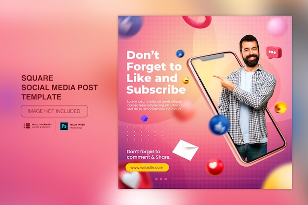 Creative concept social media instagram post for digital marketing promotion template