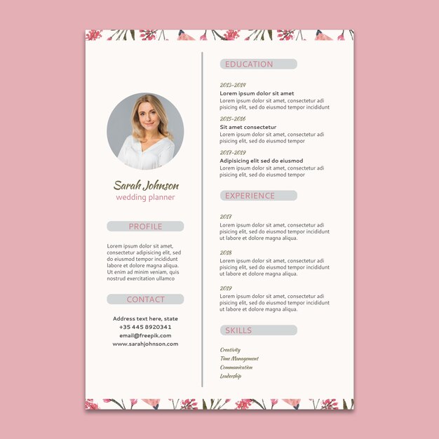 Creative cv mockup