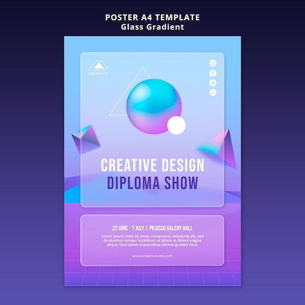 PSD gratuito modello di poster design creativo