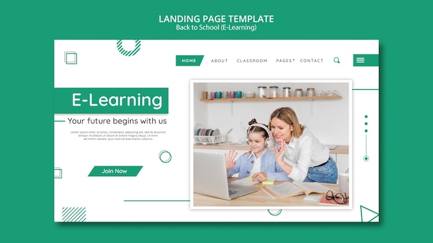 Creative e-learning banner template