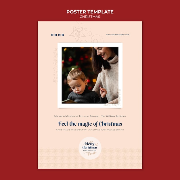 Creative festive christmas print template