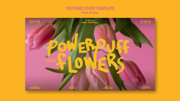 Creative film youtube cover template