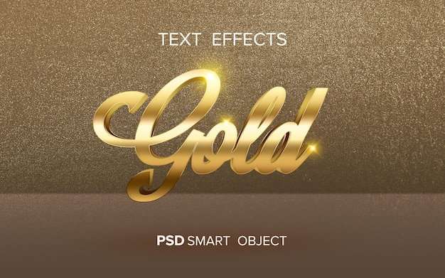 Creative golden text effect Free Psd