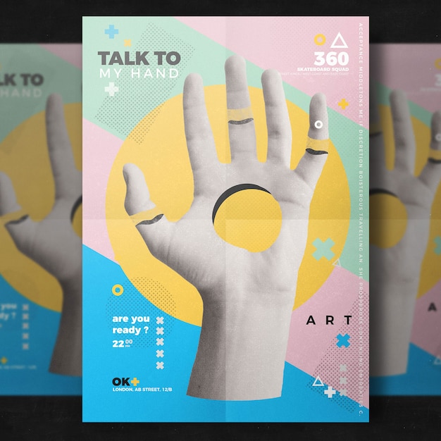 Creative hand flyer template