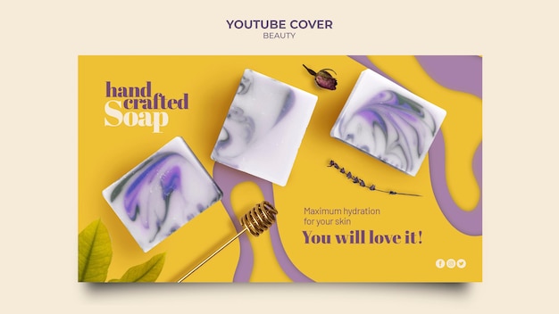 Creative Handcrafted Soap YouTube Cover – Free PSD Templates for YouTube Art