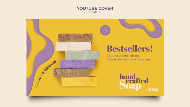 Creative handcrafted soap youtube cover free PSD, download for PSD,free to download, free PSD, download free PSD