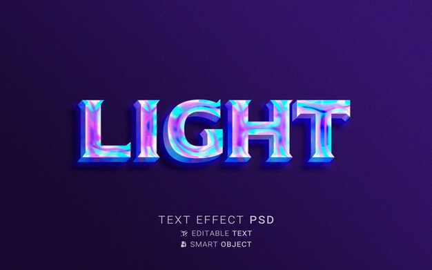 Creative Holography Text Effect